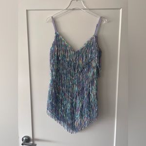 Amazing Lace lavender fringe dress